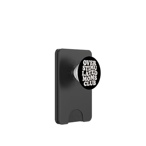 Overstimulated Moms Club Erschöpft Mamas Muttertag PopSockets PopWallet für MagSafe von Mamalina Studios