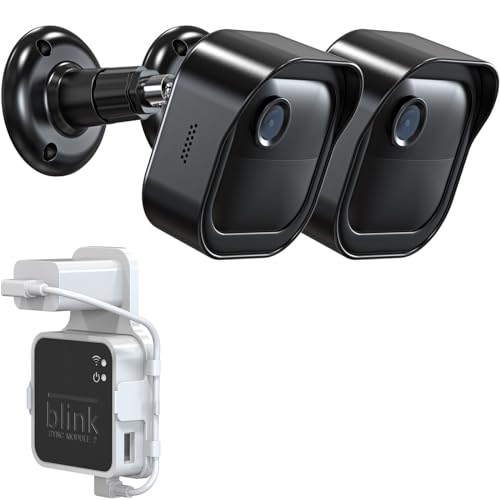 Blink Outdoor 4 Kamera-Wandhalterung, wetterfestes Schutzgehäuse und um 360° verstellbare Halterung mit Blink Sync Modul 2 Halterung für 4. und 3. Generation – Blinkkamera nicht im Lieferumfang von Mamerry