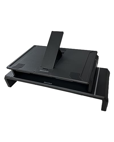 Mamibot Monitor-PC-Ständer, doppelschichtiger Aufbewahrungsständer mit Schublade, kompatibel mit Allen Laptop-Ständern von Mamibot