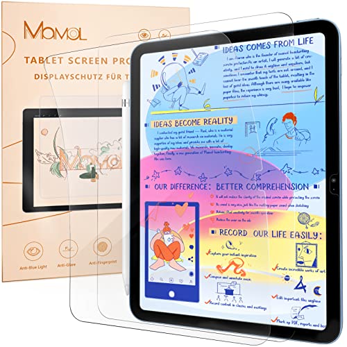 2 Stück Papier Schutzfolie für iPad 10. Generation 10,9 Zoll 2022& iPad 11(A16) 2025, Matte Paper Folie Blendfreiem Displayschutz zum Zeichnen, Schreiben und Notizen Machen Screen Protector von Mamol