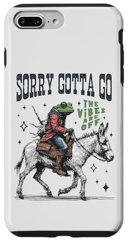 Cooler Cowboy-Frosch, der einen Esel reitet, Gotta Go,The Vibes are Off Hülle für iPhone 7 Plus/8 Plus von Man I Love Frogs