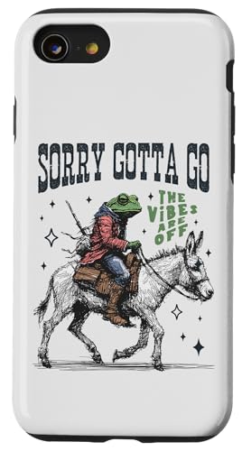 Cooler Cowboy-Frosch, der einen Esel reitet, Gotta Go,The Vibes are Off Hülle für iPhone SE (2020) / 7 / 8 von Man I Love Frogs