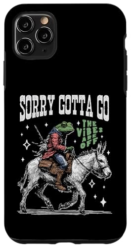 Frosch reitet auf einem Esel, handgezeichnete Vintage-Westernästhetik Hülle für iPhone 11 Pro Max von Man I Love Frogs