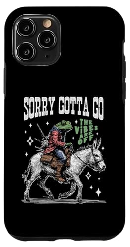 Frosch reitet auf einem Esel, handgezeichnete Vintage-Westernästhetik Hülle für iPhone 11 Pro von Man I Love Frogs