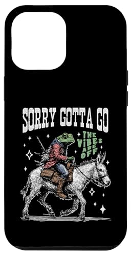 Frosch reitet auf einem Esel, handgezeichnete Vintage-Westernästhetik Hülle für iPhone 12 Pro Max von Man I Love Frogs
