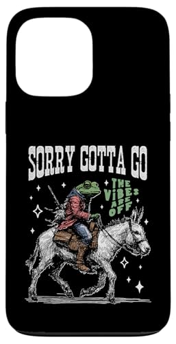 Frosch reitet auf einem Esel, handgezeichnete Vintage-Westernästhetik Hülle für iPhone 13 Pro Max von Man I Love Frogs