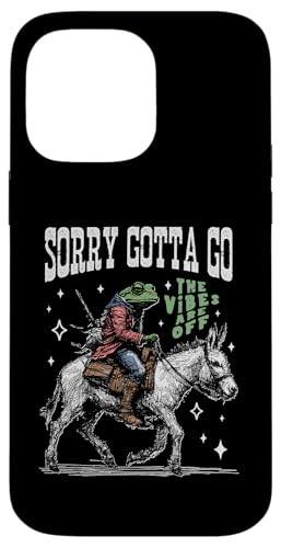 Frosch reitet auf einem Esel, handgezeichnete Vintage-Westernästhetik Hülle für iPhone 14 Pro Max von Man I Love Frogs