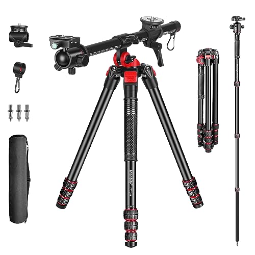 Kamerastativ Manbily 178cm 70" Horizontale Überkopf 360° Aluminium Stativ Einbeinstative Drehbarer Mittelsäulenarm 180° Reisestativ 36mm Kugelkopf & Halterungsplattform für DSLR Kamera Video Camcorder von Manbily