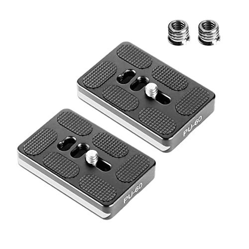 Manbily 2 Stück Kamera Schnellwechselplatte Quick Release Plate Kugelkopf 1/4 Zoll-3/8 Zoll Schraube Universelle Arca-Swiss Schnellkupplungsplatte Stativ Adapter Halterung Platte für DSLR Kamera 60mm Manbily 2 Stück Kamera Schnellwechselplatte Quick Release Plate Kugelkopf 1/4 Zoll-3/8 Zoll Schraube Universelle Arca-Swiss Schnellkupplungsplatte Stativ Adapter Halterung Platte für DSLR Kamera 60mm von Manbily