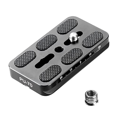 Manbily Kamera Schnellwechselplatte Quick Release Plate Kugelkopf 1/4 Zoll - 3/8 Zoll Schraube Universelle Metall Arca-Swiss Schnellkupplungsplatte Stativ Adapter Halterung Platte für DSLR Kamera 70mm Manbily Kamera Schnellwechselplatte Quick Release Plate Kugelkopf 1/4 Zoll - 3/8 Zoll Schraube Universelle Metall Arca-Swiss Schnellkupplungsplatte Stativ Adapter Halterung Platte für DSLR Kamera 70mm von Manbily