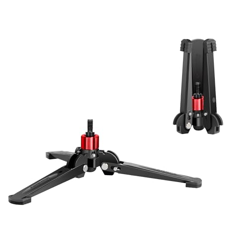 Manbily Mini Desktop Stativ Basis (M-2) für Einbeinstative, 3/8" Schraube mit DREI Füßen Stehen Unterstützen, Reise für Kugelkopf, Fluid-Kopf, DSLR-Kamera, Camcorder Neigung 20° & 360° drehen von Manbily