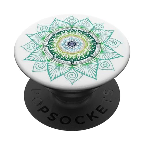 Grüner Mandala-Telefonhalter Netter Knopf-göttlicher Mandala - PopSockets Ausziehbarer Sockel und Griff für Smartphones und Tablets PopSockets Klebender PopGrip Grüner Mandala-Telefonhalter Netter Knopf-göttlicher Mandala - PopSockets Ausziehbarer Sockel und Griff für Smartphones und Tablets PopSockets Klebender PopGrip von Mandala Yoga Universe Designed Handyhalter