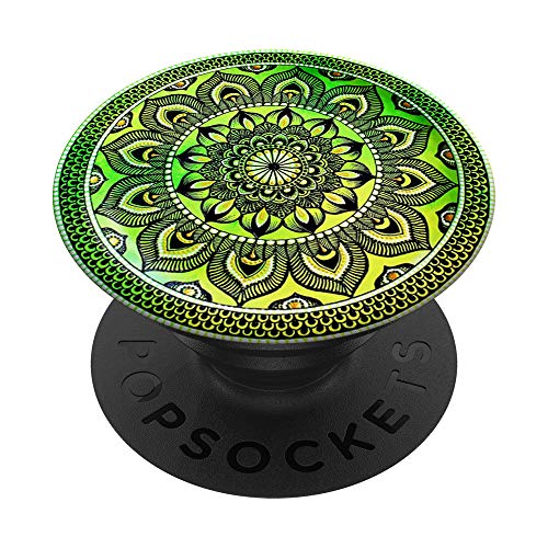 Grüner Mandala-Telefonhalter Netter Knopf-göttlicher Mandala PopSockets PopGrip: Ausziehbarer Sockel und Griff für Handys/Tablets mit Tauschbarem Top Grüner Mandala-Telefonhalter Netter Knopf-göttlicher Mandala PopSockets PopGrip: Ausziehbarer Sockel und Griff für Handys/Tablets mit Tauschbarem Top von Mandala Yoga Universe Designed Handyhalter