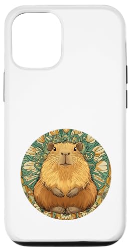 Capybara Mandala Logo Design - Einzigartige Tier Mandala Kunst Hülle für iPhone 12/12 Pro von Mandanimals Gear