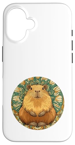 Capybara Mandala Logo Design - Einzigartige Tier Mandala Kunst Hülle für iPhone 16 von Mandanimals Gear