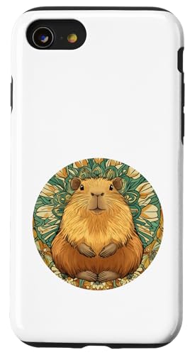 Capybara Mandala Logo Design - Einzigartige Tier Mandala Kunst Hülle für iPhone SE (2020) / 7 / 8 von Mandanimals Gear