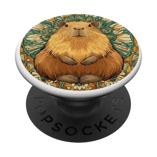 Capybara Mandala Logo Design - Einzigartige Tier Mandala Kunst PopSockets Klebender PopGrip Capybara Mandala Logo Design - Einzigartige Tier Mandala Kunst PopSockets Klebender PopGrip von Mandanimals Gear