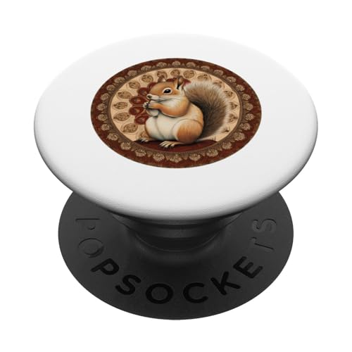 Eichhörnchen Mandala Art Einzigartiges Tierdesign PopSockets Klebender PopGrip von Mandanimals Gear