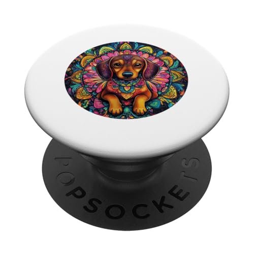 Glorious Majestic Cute Adorable Dackel Weiner Dog Mandala PopSockets Klebender PopGrip Glorious Majestic Cute Adorable Dackel Weiner Dog Mandala PopSockets Klebender PopGrip von Mandanimals Gear