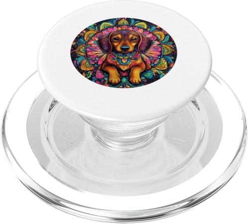 Glorious Majestic Cute Adorable Dackel Weiner Dog Mandala PopSockets PopGrip für MagSafe von Mandanimals Gear