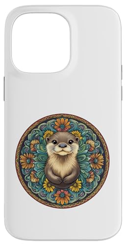 Niedlicher bezaubernder Otter mit Mandala Hülle für iPhone 14 Pro Max von Mandanimals Gear