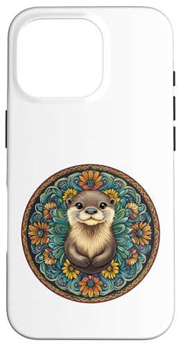 Niedlicher bezaubernder Otter mit Mandala Hülle für iPhone 16 Pro von Mandanimals Gear