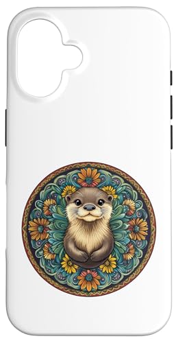 Niedlicher bezaubernder Otter mit Mandala Hülle für iPhone 16 von Mandanimals Gear