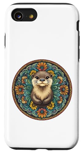 Niedlicher bezaubernder Otter mit Mandala Hülle für iPhone SE (2020) / 7 / 8 von Mandanimals Gear