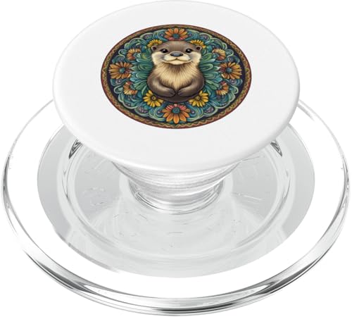 Niedlicher bezaubernder Otter mit Mandala PopSockets PopGrip für MagSafe von Mandanimals Gear