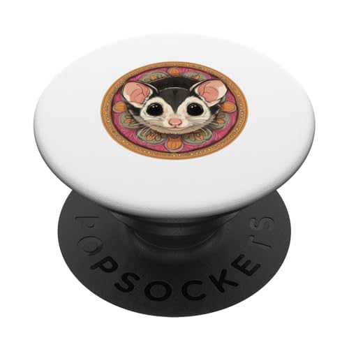 Niedliches, bezauberndes Mandala-Zuckergleiter PopSockets Klebender PopGrip von Mandanimals Gear