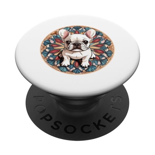 Niedliches, bezauberndes französisches Bulldoggen-M PopSockets Klebender PopGrip von Mandanimals Gear