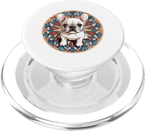 Niedliches, bezauberndes französisches Bulldoggen-M PopSockets PopGrip für MagSafe von Mandanimals Gear