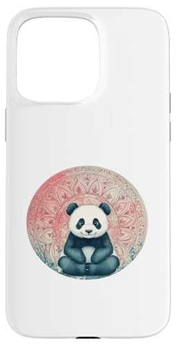 Niedliches Panda Mandala Design Natur Tier Hülle für iPhone 15 Pro Max von Mandanimals Gear