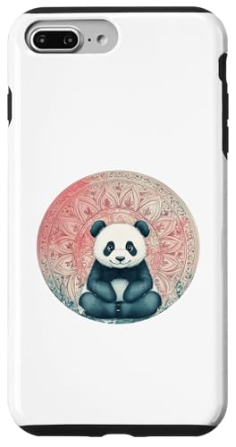 Niedliches Panda Mandala Design Natur Tier Hülle für iPhone 7 Plus/8 Plus von Mandanimals Gear
