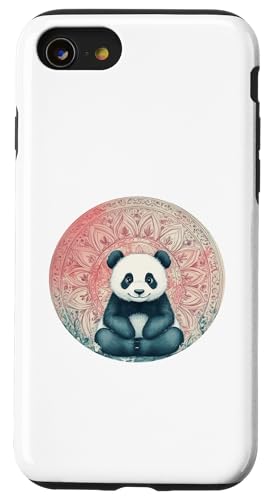 Niedliches Panda Mandala Design Natur Tier Hülle für iPhone SE (2020) / 7 / 8 von Mandanimals Gear