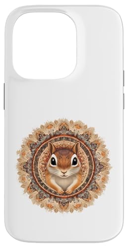 Niedliches Streifenhörnchen-Mandala Hülle für iPhone 14 Pro von Mandanimals Gear