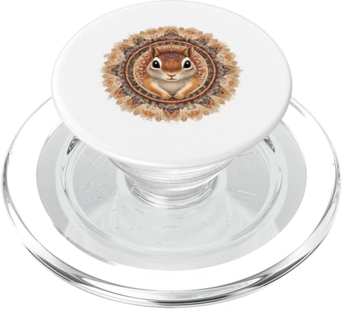 Niedliches Streifenhörnchen-Mandala PopSockets PopGrip für MagSafe von Mandanimals Gear