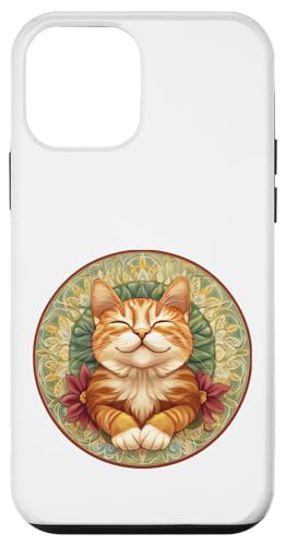 Süße entzückende lächelnde Ingwer Katze Mandala Kitty Hülle für iPhone 12 mini von Mandanimals Gear