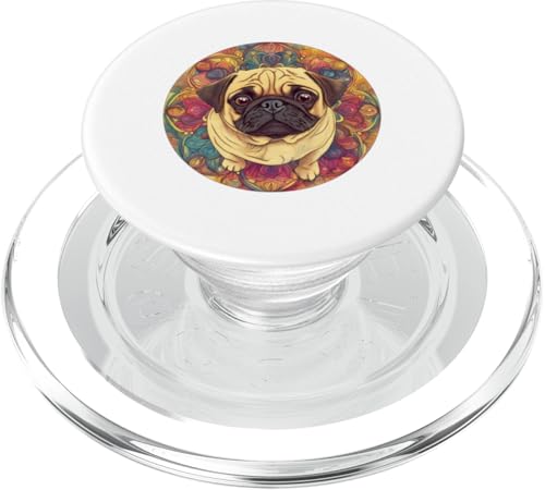 Wunderschöner, süßer, bezaubernder Mops und Mandala PopSockets PopGrip für MagSafe von Mandanimals Gear