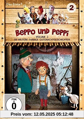Augsburger Puppenkiste - Beppo und Peppi, Vol. 2 / 50 weitere farbige Gutenachtgeschichten des Klassikers [2 DVDs] von Manfred Jenning