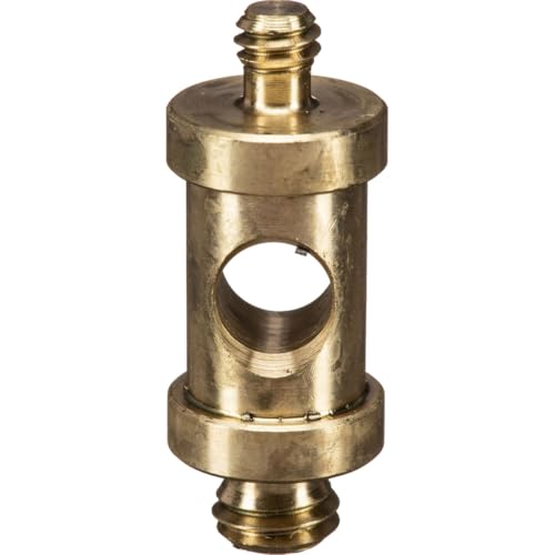 Manfrotto 118 Zapfhahn für 2905 1/4-20 Zoll männlich und 3/8 Zoll männlich, 26 mm Langer Adapter – ersetzt 3107, Messing von Manfrotto