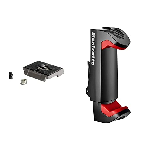 Manfrotto 200PL, Schnellwechselplatte mit 1/4 Zoll Schraube, kompatibel mit DSLR, kompakte Systemkamera, spiegellos, mehrfarbig & - Smartphone Halterung, Pro Version Manfrotto 200PL, Schnellwechselplatte mit 1/4 Zoll Schraube, kompatibel mit DSLR, kompakte Systemkamera, spiegellos, mehrfarbig & - Smartphone Halterung, Pro Version von Manfrotto