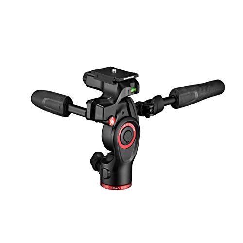 Manfrotto Befree 3-Way Live Stativkopf, Aluminium Fluid-Kopf für Foto- und Video-Kameras bis zu 6 kg, ultra kompakt, Fotozubehör für Content Creation, Foto und Video von Manfrotto