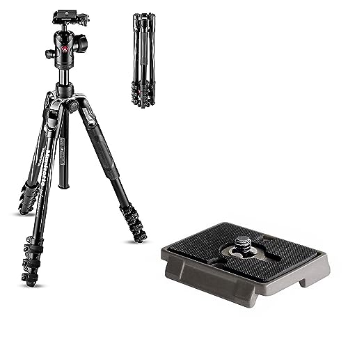 Manfrotto Befree Advanced Foto-Reisestativ-Kit, Klappverschluss, Aluminium, Kugelkopf und 200PL Schnellwechselplatte 1/4 Zoll, tragbar und kompakt für DSLR- und spiegellose Kameras, Kamerazubehör von Manfrotto