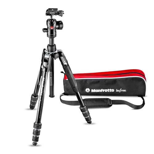 Manfrotto Befree Advanced Kamerastativ-Set mit Twist-Verschluss, tragbares Reisestativ-Kit mit Kugelkopf, Kamerastativ aus Aluminium für DSLR, Spiegelreflexkamera, spiegellose Kamera, Kamerazubehör von Manfrotto