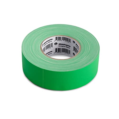 Manfrotto Chroma Key Green Gaffer Tape 50mm x 50m, Qualitätsband, Ultrastarker Halt, Geeignet für Keying Technik, StudioLink, Panoramahintergrund, LL LB7966 von Manfrotto