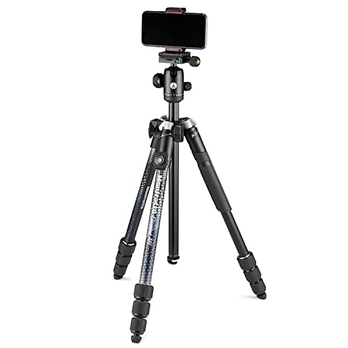 Manfrotto Element MII Kamera- und Handystativ, Aluminium Reisestativ mit Kugelkopf und Bluetooth, für Smartphones, DSLR, CSC und Kompaktkameras, Fotozubehör, Content Creation, Video-Blogs von Manfrotto