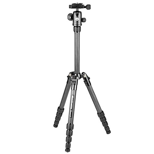 Manfrotto Element Traveller kleines Aluminium-Stativ-Set mit Kugelkopf, 5-teilig, klein, 143 cm, Kohlefaser von Manfrotto