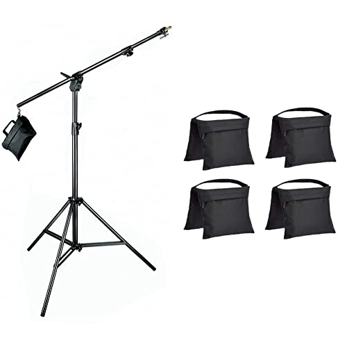 Manfrotto Galgenstativ Combi S, G100 & Amazon Basics leerer Sandsack für Fotografie-Lampenstative, 4er-Pack von Manfrotto