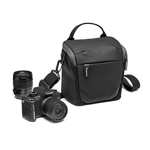 Manfrotto MB MA2-SB-S Advanced² S, kleine Schultertasche für spiegellose CSC Kameras mit Standardobjektiven, mit mehreren Taschen, Stativbefestigung, abnehmbarer Schultergurt, beschichteter Stoff von Manfrotto